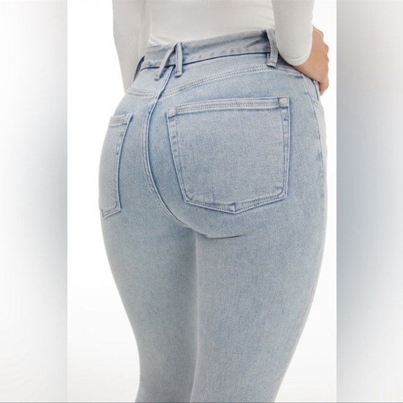 GOOD American Good Legs Crop Skinny Sculpting Jeans Frey Hem. - Picture 4 of 14